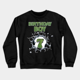 7th Birthday Boys Soccer player Gift For Boys Kids toddlers Crewneck Sweatshirt